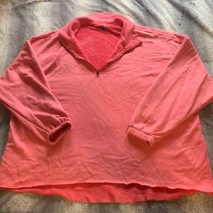 Aerie quarter zip pink